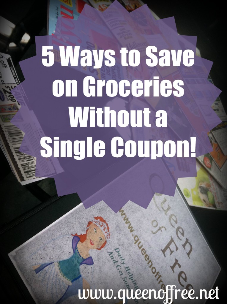 Check out these five easy ways to save on groceries without using a single coupon from @thequeenoffree
