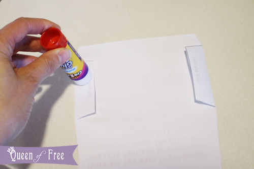 Glue or tape the flaps of the envelope