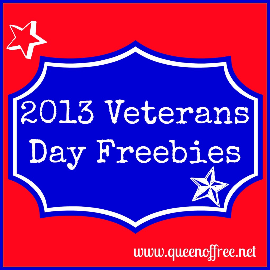 Check out a round up of all of the great freebies available for Veterans this year
