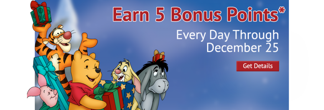 Get 5 Bonus Points Every Day through Dec. 25th from Disney Movie Rewards