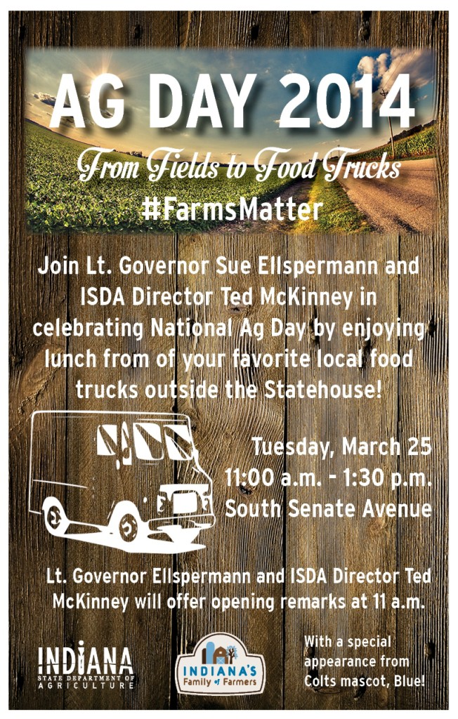Attend Indiana Ag Day at the Indiana State House on Tuesday, March 25
