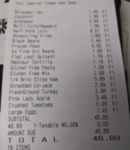 How many dinners could you get from $50? Here's my receipt!