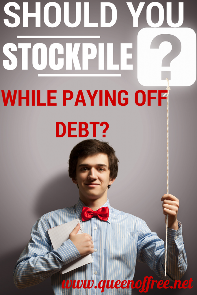 You love scoring a great deal, but should you stockpile while paying off debt? 