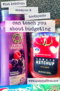 Could ketchup, shampoo, and toothpaste teach you how to better manage your money? Check out this budget tip post to learn how.