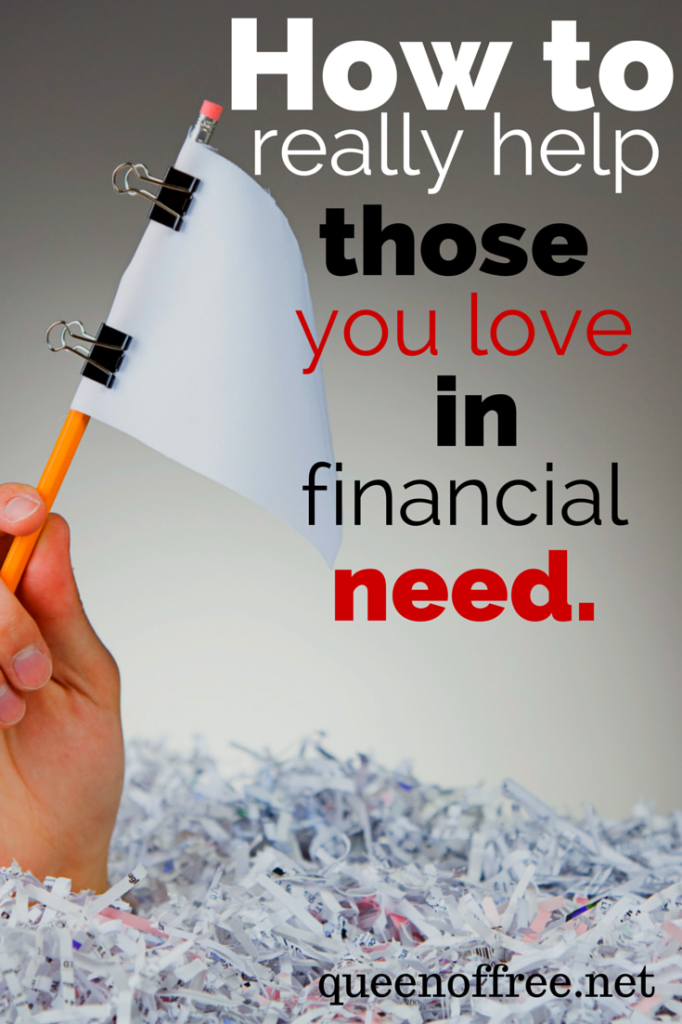 It's hard to know how to help those in financial need, especially when you love them. Will giving money actually hurt? Will they listen to you? This post provides some wise guidelines.