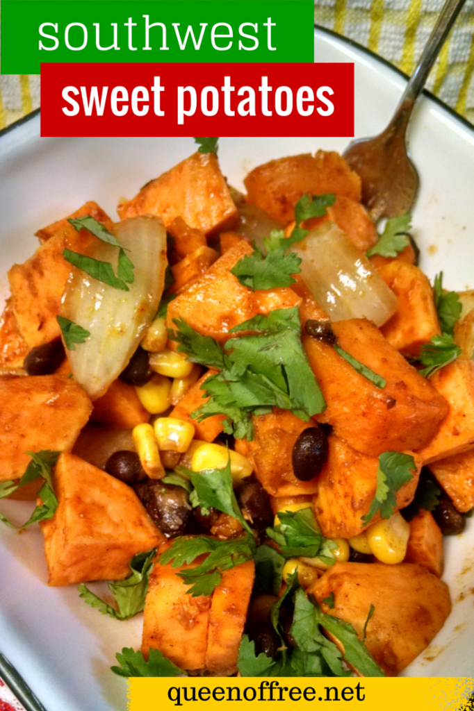 Spice up Thanksgiving with this easy and delicious recipe for slow cooker southwest sweet potatoes!