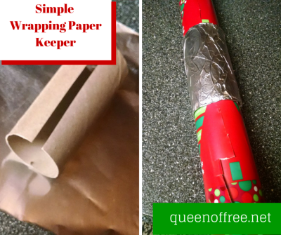 Keep your wrapping paper from becoming a hot mess! Just one of five great Christmas Life hacks.