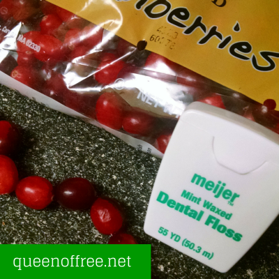 This year, use dental floss to string your cranberries! Check out more Christmas Life Hacks on this post.