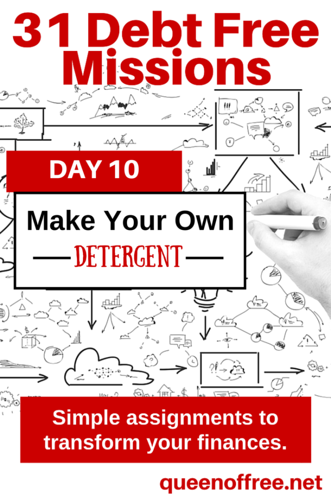 You can save hundreds of dollars by making your own laundry detergent. Read the why and how of this simple practice to help you become closer to being debt free.