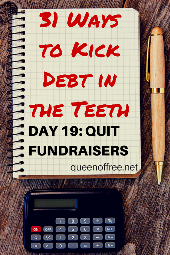 Here is the hard truth, to pay off debt, you might have to pause your fundraiser giving for awhile. Read some awesome tips of how to limit these types of purchases.