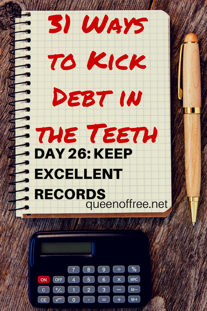 Keeping good records is essential in your quest to pay off debt! Great tips to help you up your record keeping game.