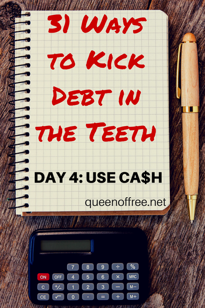 Shopping with cash helps you curb your spending and stay on track with your budget. But, the process can be hard. Here are some tips to get you started on this method of kicking debt in the teeth!