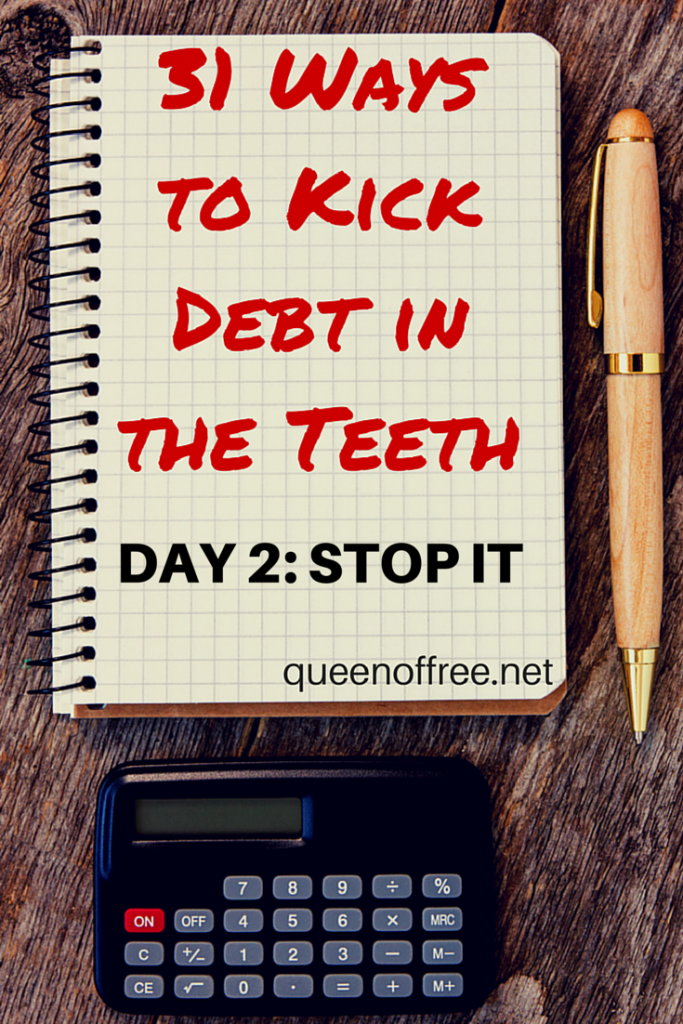 Paying off debt requires stopping something. Get some ideas of what you can and should stop in order to become debt free.
