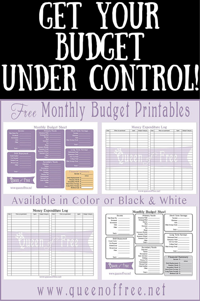 Budget does not have to be a B word. Check out these free printable budget worksheet to get your finances under control.