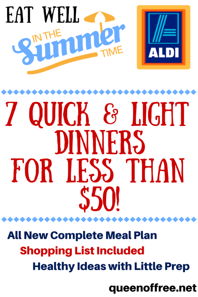 Easy, healthy ALDI meal plan to feed a family of four 7 dinners for less than 50 dollars! 