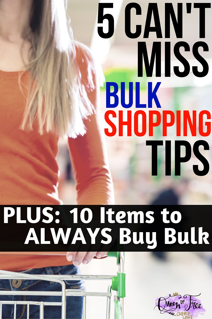 You don't want to miss these bulk shopping tips! Plus, an awesome list of items you should ALWAYS buy in bulk. 
