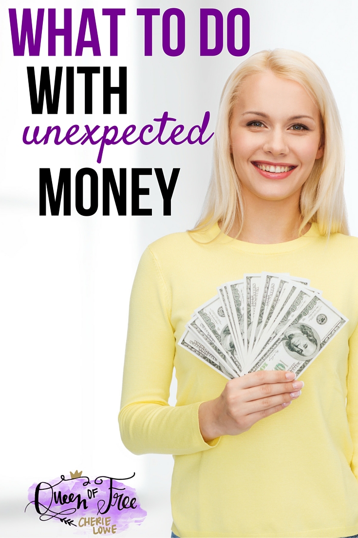 Receive a bonus, tax refund, birthday cash, or other income you weren't expecting? Read this post with the top 5 Things to do With Unexpected Money STAT!