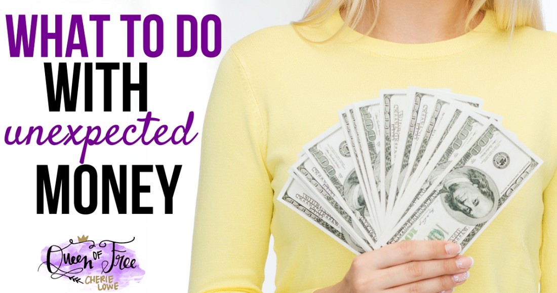 Receive a bonus, tax refund, birthday cash, or other income you weren't expecting? Read this post with the top 5 Things to do With Unexpected Money STAT!