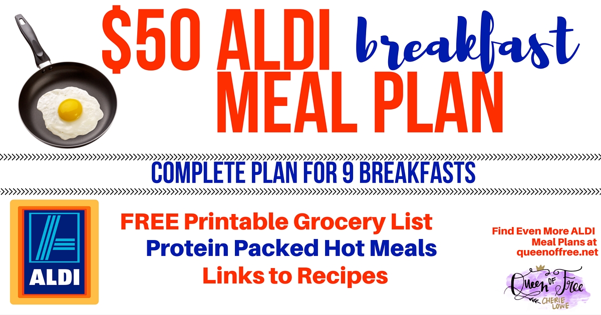 WOW! I can't believe this ALDI Breakfast Meal Plan. My family will have hot breakfast for over a week for less than $50!