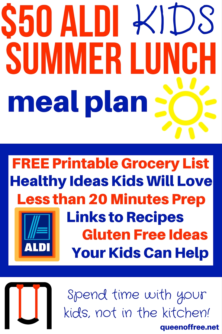 Check out a complete $50 meal plan to make over a week's worth of healthy ALDI summer lunches for your kids. Most require less than 20 minutes of prep!