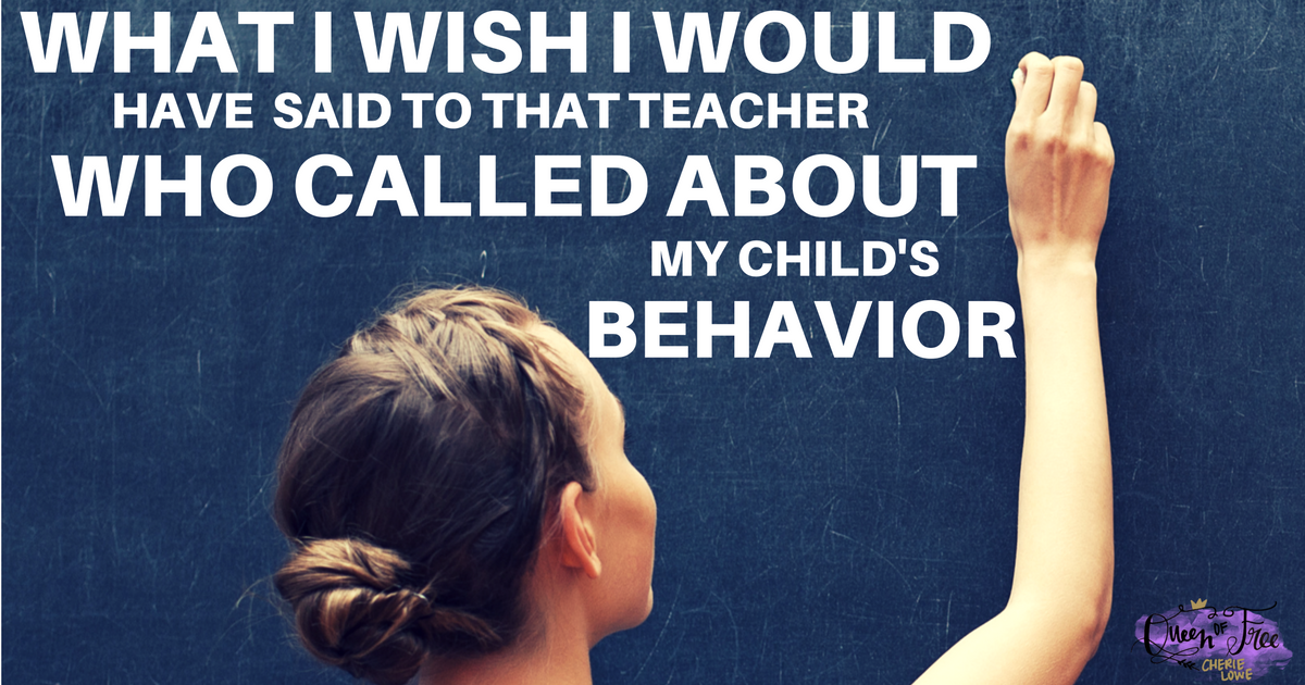 It's been a year and I'm still replaying the conversation in my head. Read the words I wish I would have said to that teacher who called.
