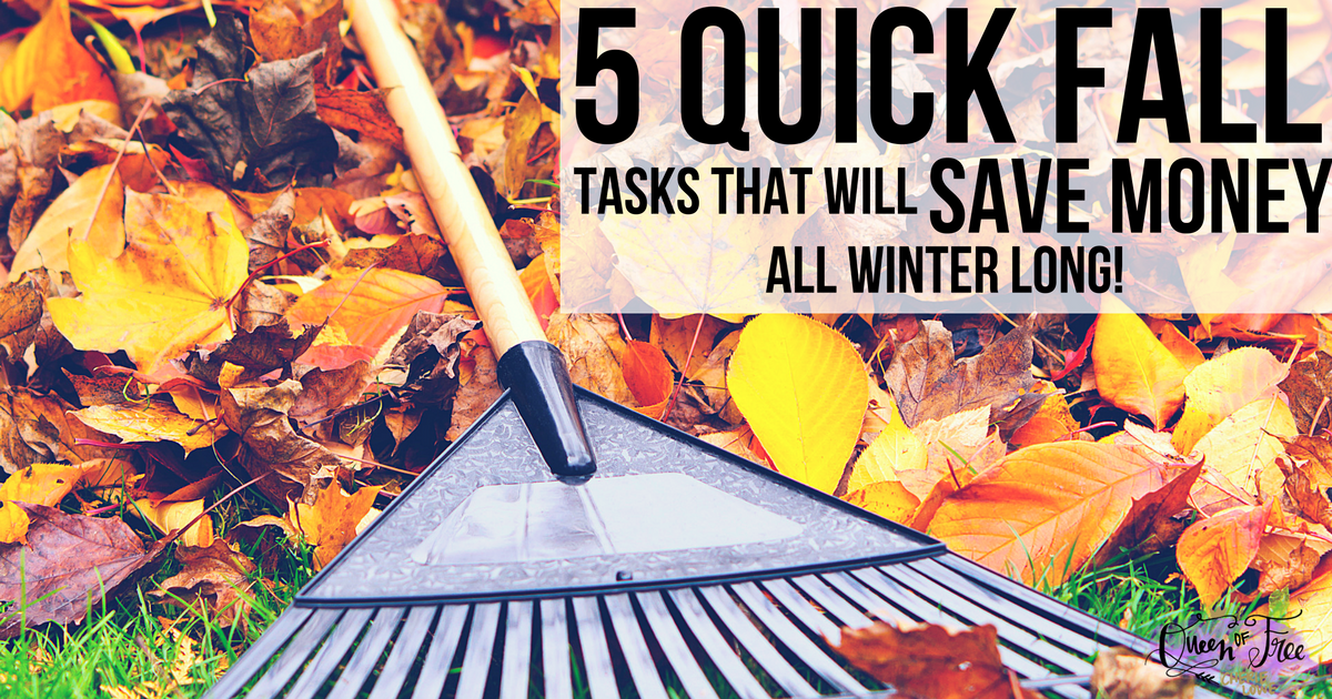 The fall is your perfect opportunity to take advantage of mild temperatures and do these 5 quick tasks guaranteed to save money during winter!