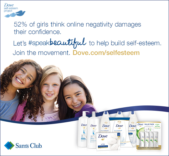 #SpeakBeautiful when you purchase Dove Products at Sam's Club!
