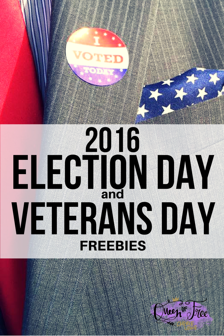 Voting or know someone who has served our country? Don't miss these great Election and Veterans Day Freebies for 2016!