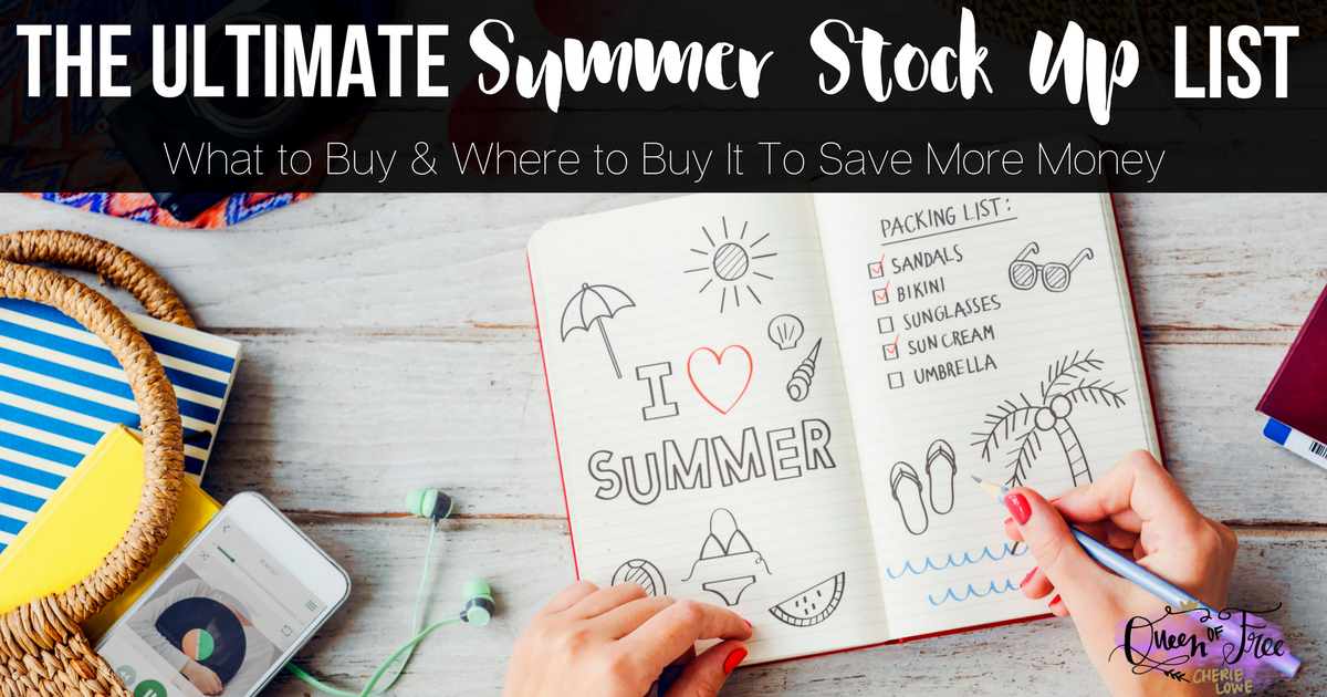 Summertime gets expensive! But if you stock up on these five key items, you'll be sure to save money this summer and have fun.