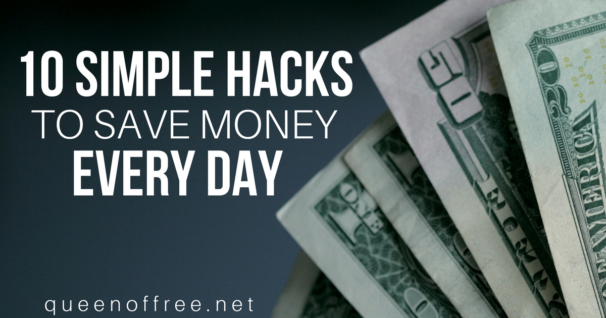Feeling stretched? Rethink your finances and spending NOW with these 10 Simple Hacks to Save Money Every Day. They really work!