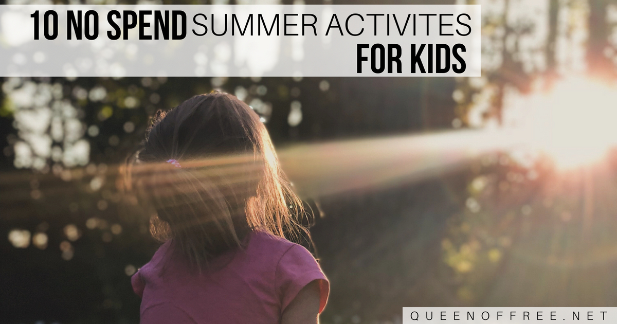 Summer break can be expensive for families. It doesn't take money to make memories with these 10 No Spend Summer Activities!