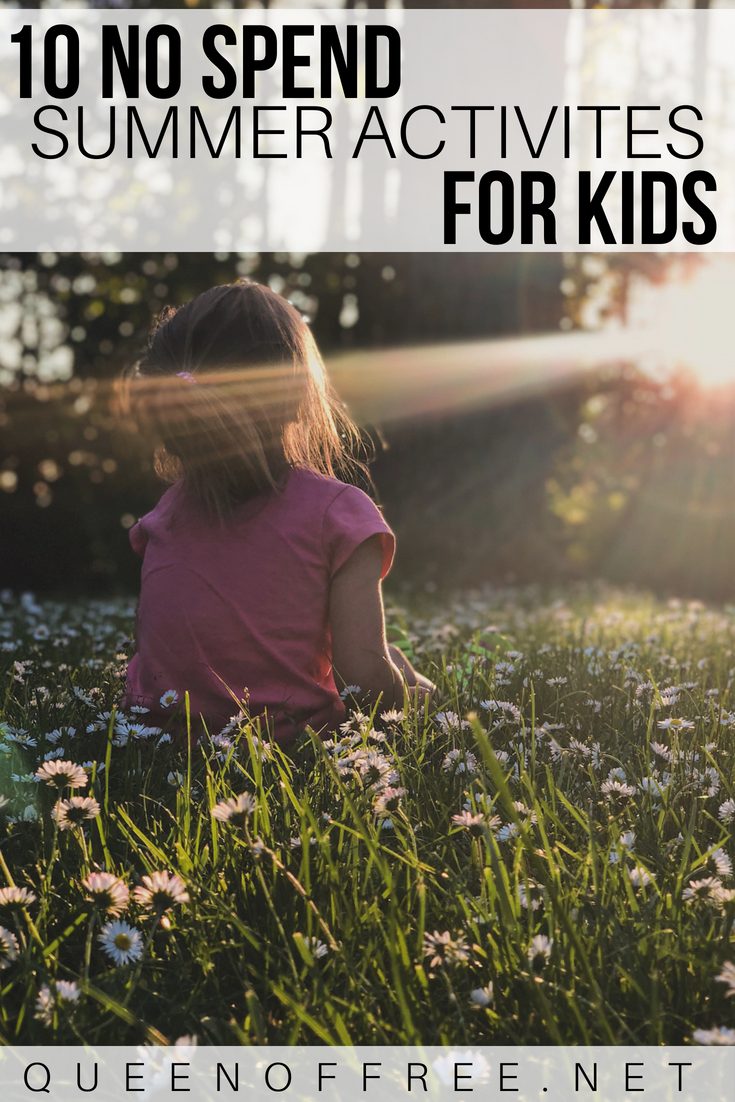 Summer break can be expensive for families. It doesn't take money to make memories with these 10 No Spend Summer Activities!