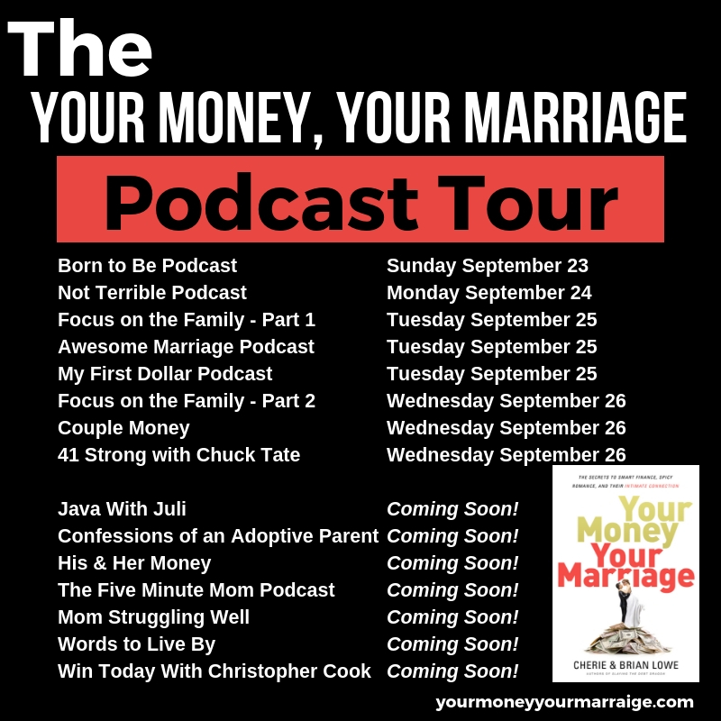 Don't miss these awesome podcasts featuring authors Cherie and Brian Lowe and their new book Your Money, Your Marriage: The Secrets to Smart Finance, Spicy Romance, and Their Intimate Connection!