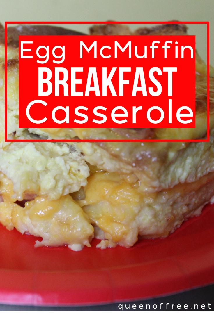 Mmm . . . a classic McDonald's favorite! Check out this yummy Egg McMuffin Breakfast Casserole recipe that's easy and quick!