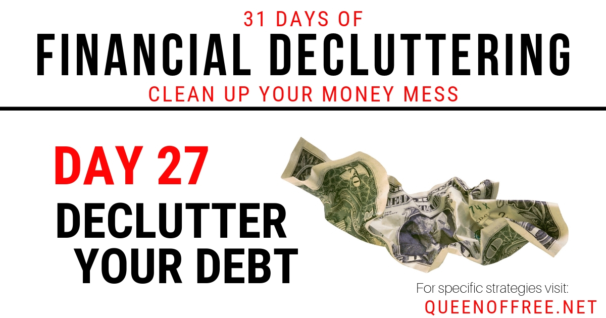 Wouldn't it be awesome to put all of our debt in a big bag to dump at the thrift store? You CAN declutter debt with these tips!