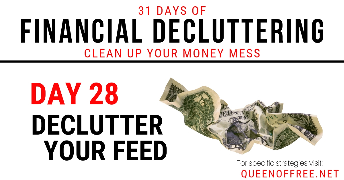 Is your social media feed triggering spending? YES. Declutter your feed in only a few mintues a day with these easy tips!