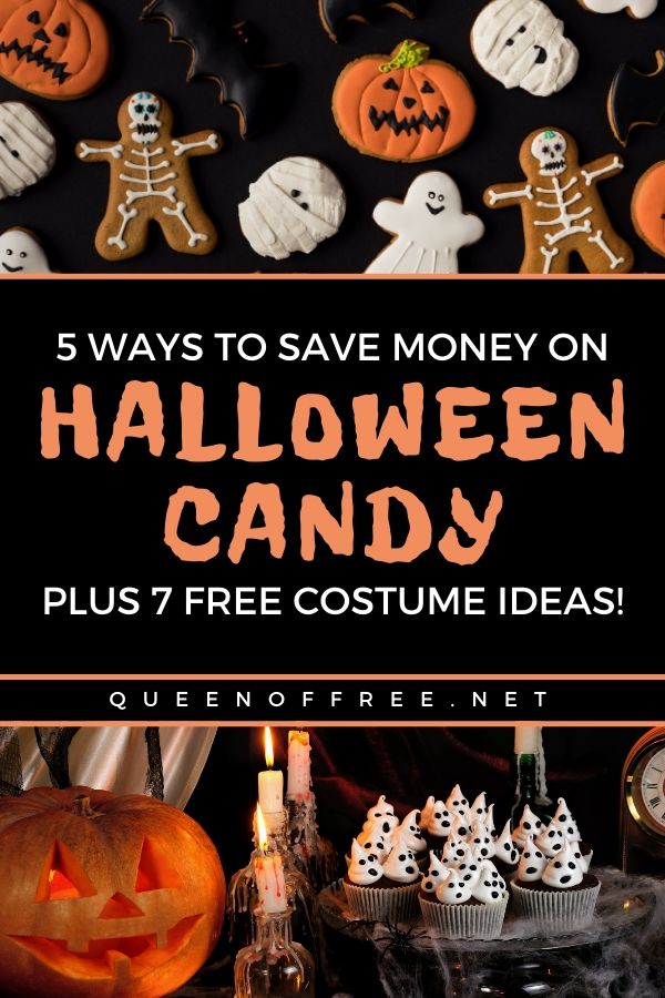 YES, these Halloween Candy Money Saving tips are the best. AND there are 7 FREE costume ideas that you can find at home now!