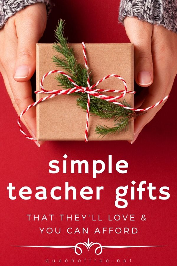 YES, Teacher Christmas Gift Ideas that they'll love and can actually afford, too! Check out these smart and SIMPLE ideas.