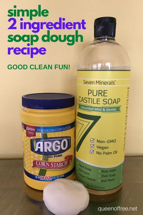 Like slime, but so much cleaner! Your kids will LOVE this simple 2 ingredient Soap Dough recipe & you'll love the hand washing.