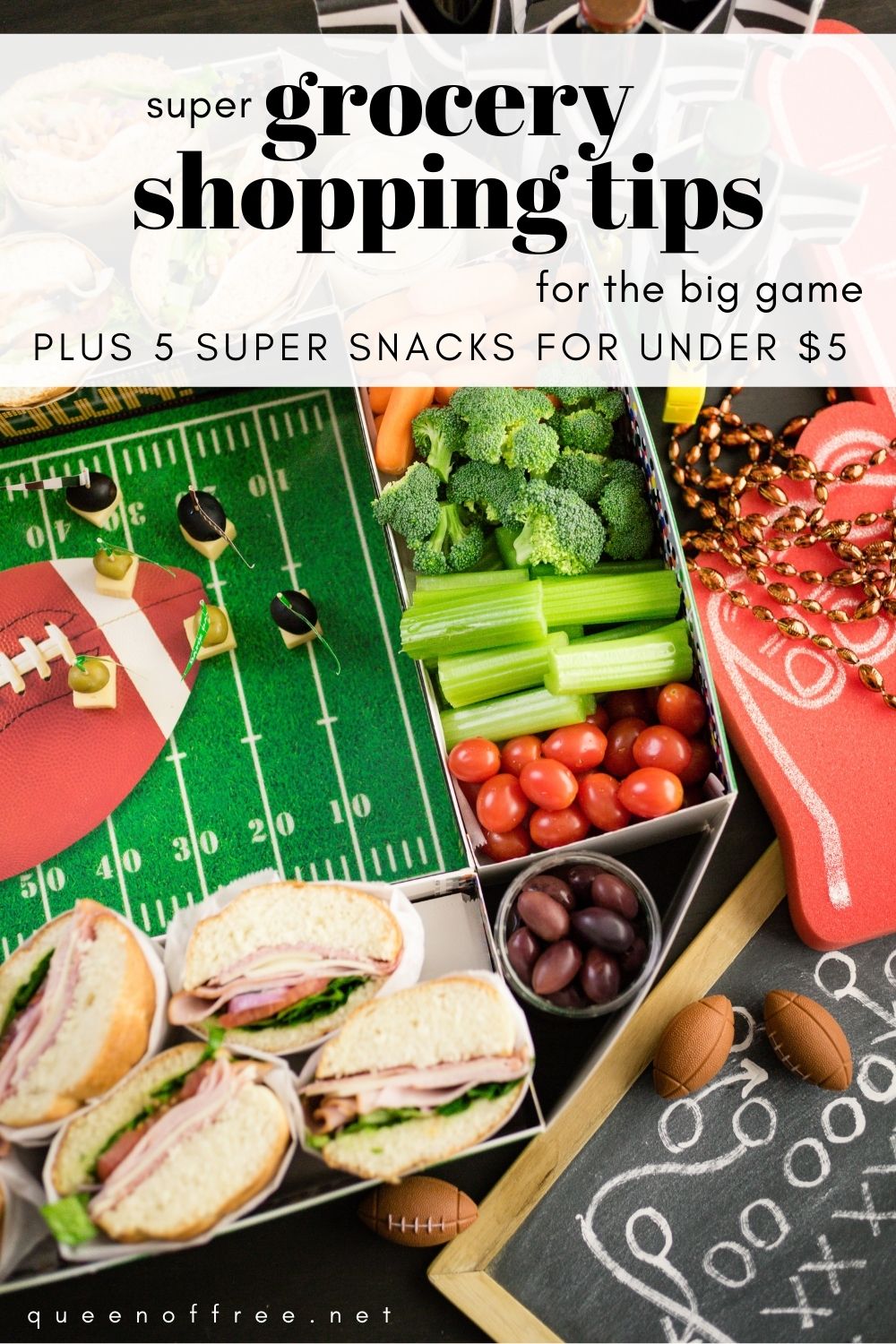 Gearing up for the big game? Don't miss these SUPER Grocery Store Shopping tips PLUS 5 Snack Ideas for Under $5!