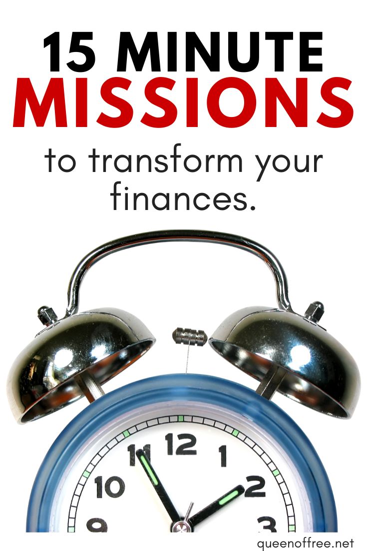 Getting your money in order doesn't have to take forever. Check out these 15 Minute Missions To Organize Your Finances today!