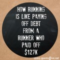 Observations from @thequeenoffree on how running is a lot like paying off debt.