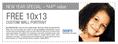 FREE Portrait at Sears, Babies "R" Us, & Walmart
