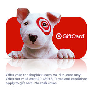 FREE $2 Target Gift Card From Shopkick
