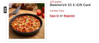 My Coke Rewards: $5 Domino’s E-Gift Card 125 Points