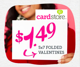 Cardstore: Valentine $1.49 Mailed