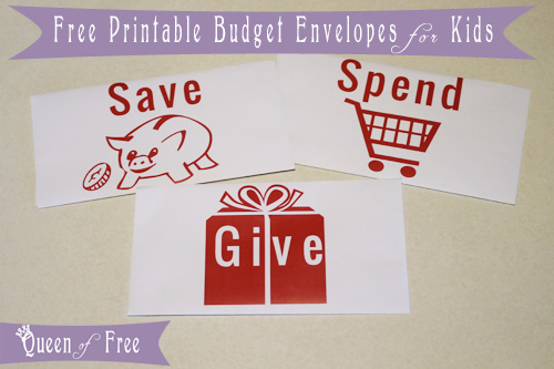 FREE Printable Budget Envelopes for Kids