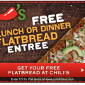 Chili's is giving away 1 Million FREE Flatbreads! Claim Yours now with help from @thequeenoffree