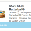 Get $1/1 Buterball Frozen Turkey Burgers
