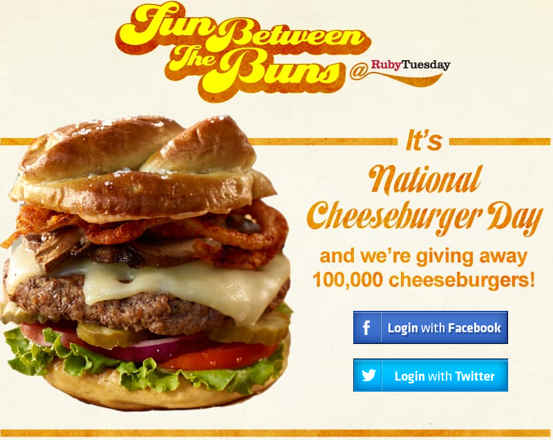 FREE Cheeseburger from Ruby Tuesday